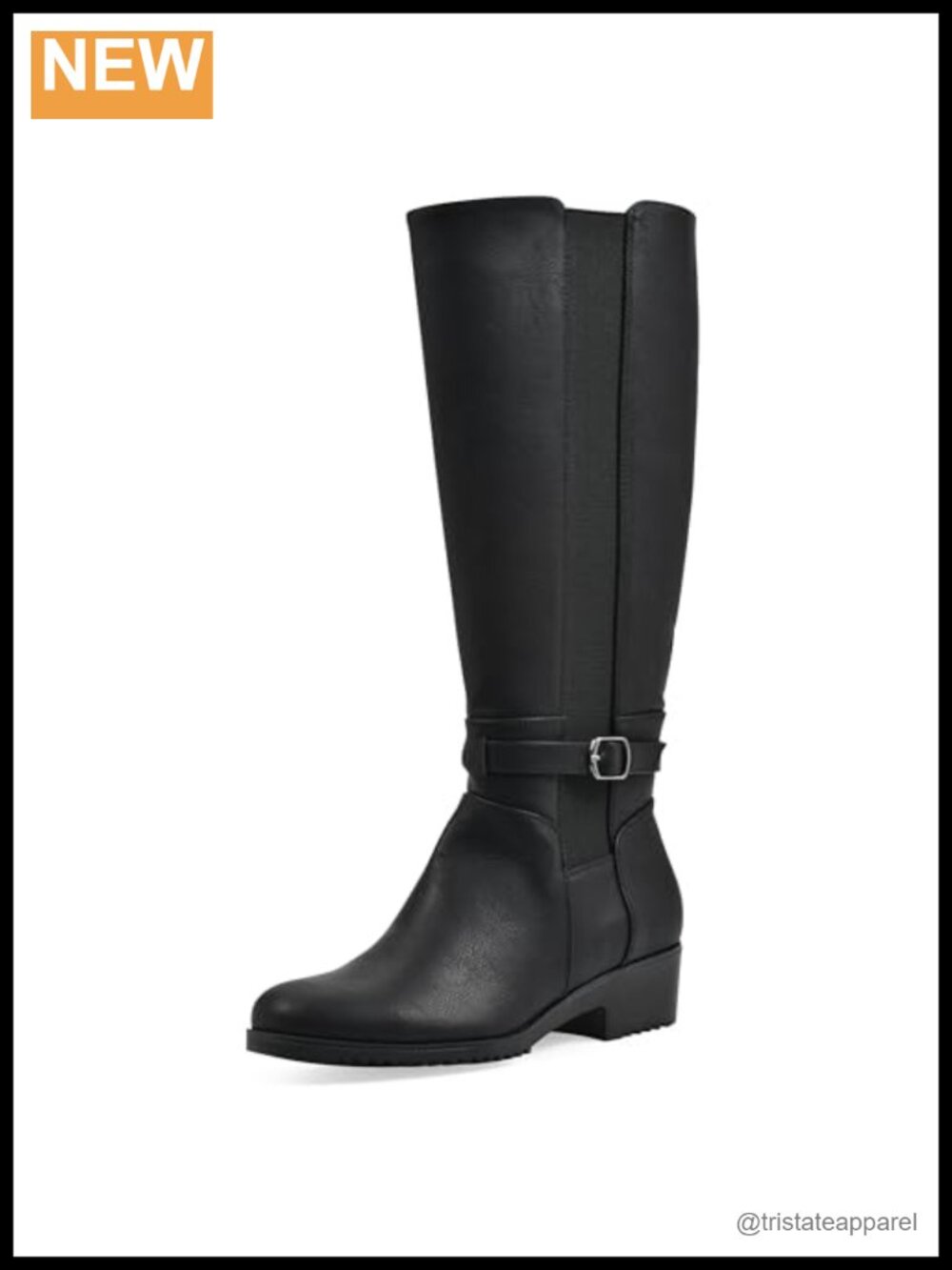 Cliffs by White Mountain Women's Knee-High Block Heel Boots with Zip (No Color)